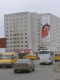 Брандмауэрные панно. Находиться на перекрестке двух главных у